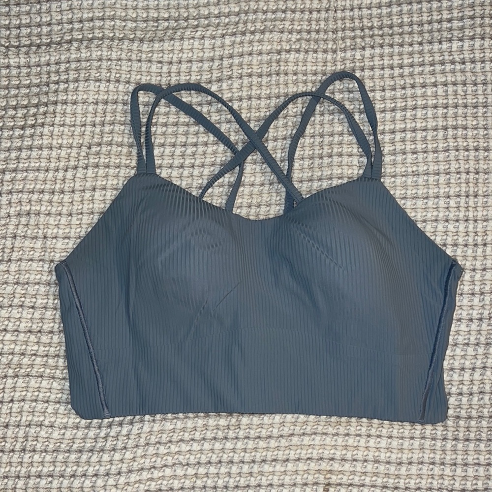 Lululemon like a cloud longline bra ribbed light support size 12